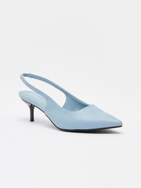 

shoexpress Blue PU Slim Heeled Pumps