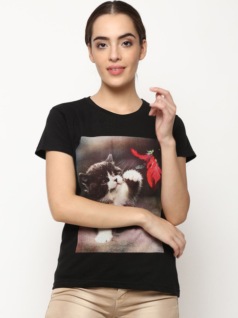 

V2 Value & Variety Black Cotton Regular Top