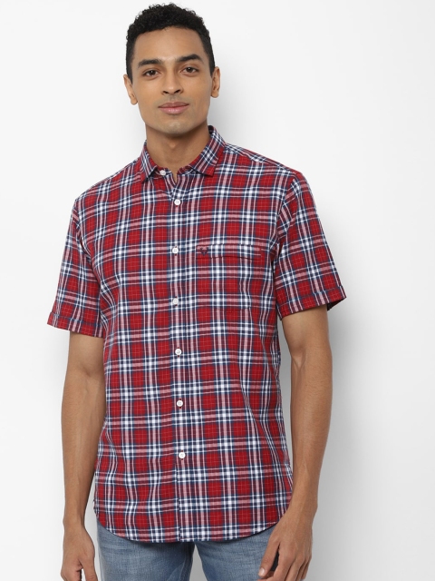 

Allen Solly Men Red Slim Fit Checked Casual Shirt