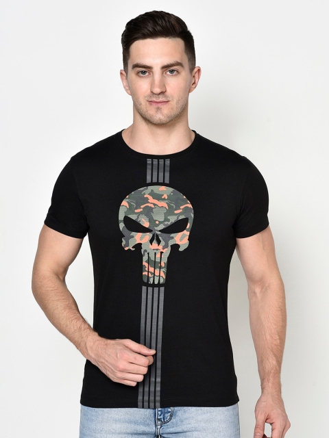 

Octave Men Black NA Printed Applique T-shirt NA