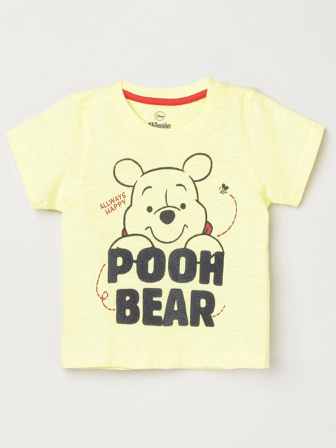 

max Boys Yellow Winnie The Pooh Printed T-shirt