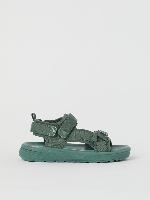 

H&M Girls Green Solid Flatform Heels