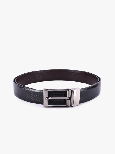 

BuckleUp Men Black & Brown Textured Leather Belt