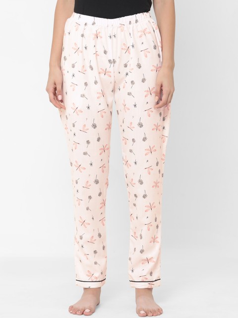 

FashionRack Women Peach-Coloured Printed Lounge Pants