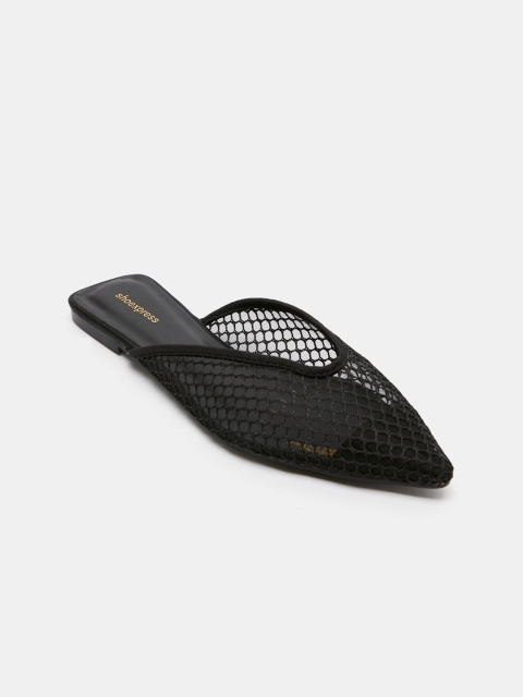 

shoexpress Women Black Mules Flats