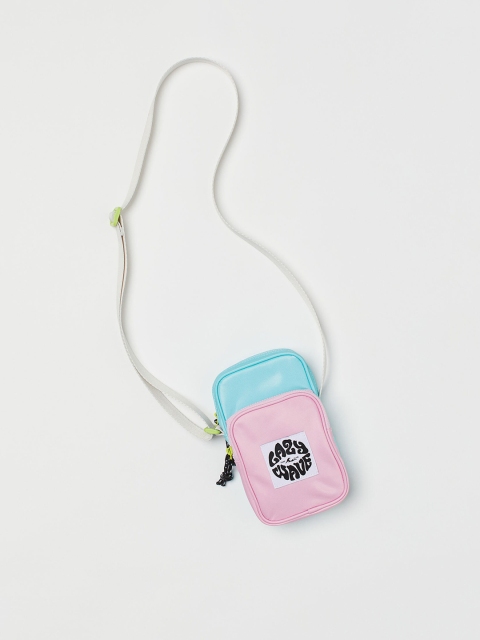 

H&M Women Turquoise Blue & Pink Colourblocked Small Shoulder Bag