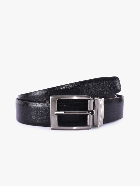 

BuckleUp Men Black & Brown Textured Leather Belt
