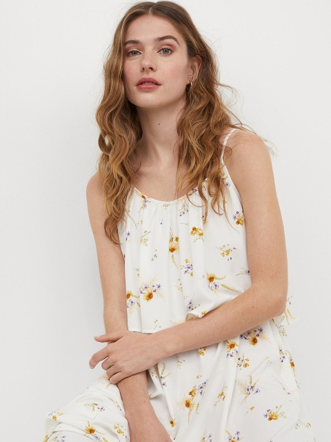 

H&M MAMA White Printed Long Nursing Dress