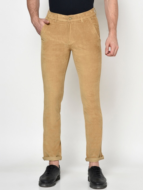 

Octave Men Camel Brown Regular Trousers
