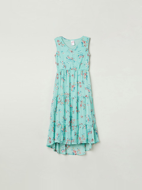 

max Girls Green Floral Chiffon Maxi Dress