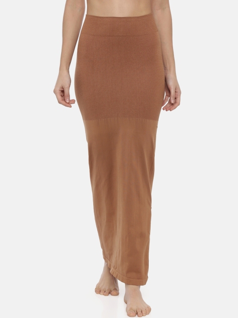 

GOLDSTROMS Women Brown Solid Saree Shapewear