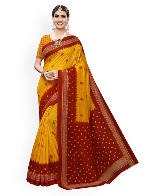 

KALINI Yellow Ethnic Motifs Printed Saree
