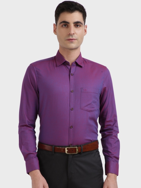 

ColorPlus Men Purple Tailored Fit Solid Casual Shirt