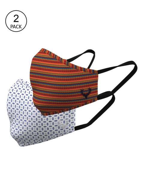 

Allen Solly Junior Kids Pack Of 2 Multicoloured 3-Ply Reusable Protective Outdoor Masks, Multi