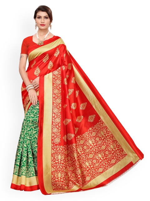 

KALINI Red Embroidered Saree