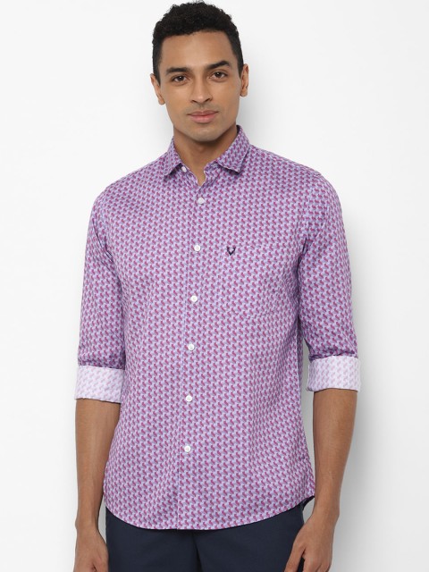 

Allen Solly Men Purple Slim Fit Printed Casual Shirt