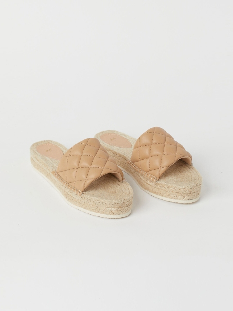 

H&M Women Beige Platform Mules