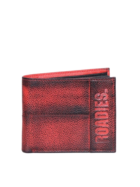 

Justanned Men Red Textured Wallet