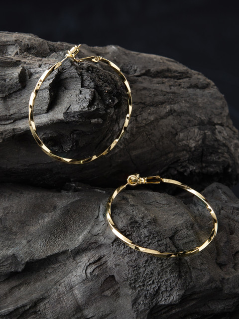 

E2O Gold-Plated Circular Hoop Earrings