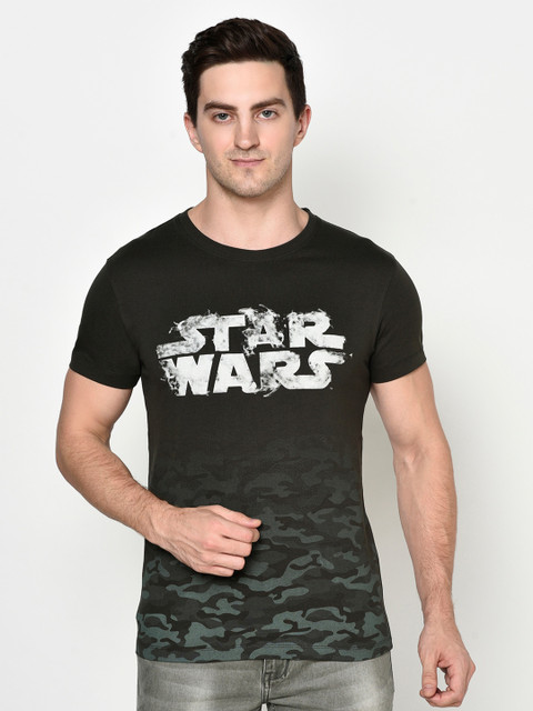 

Octave Men Olive Star Wars Printed T-shirt