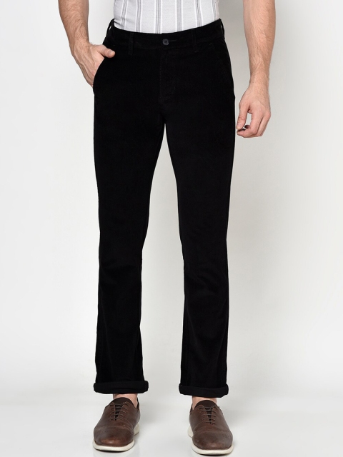 

Octave Men Black Regular Trousers