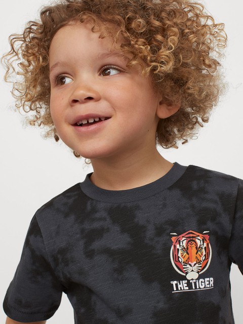 

H&M Boys Grey Printed T-Shirt