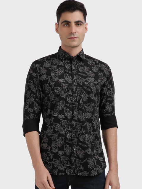 

ColorPlus Men Black Tailored Fit Floral Print Casual Shirt