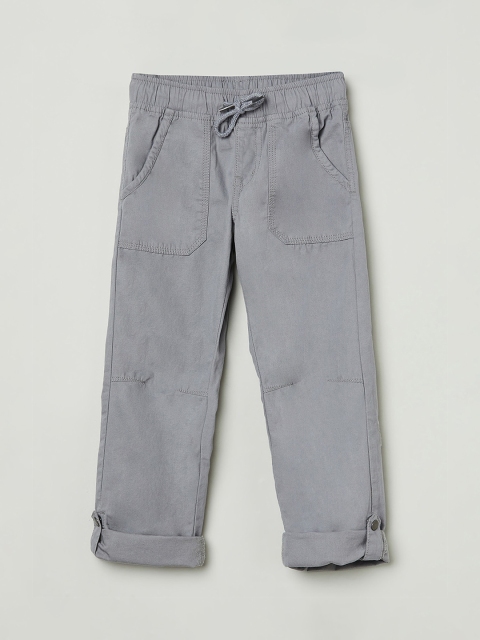 

max Boys Grey Regular Trousers Regular Trousers