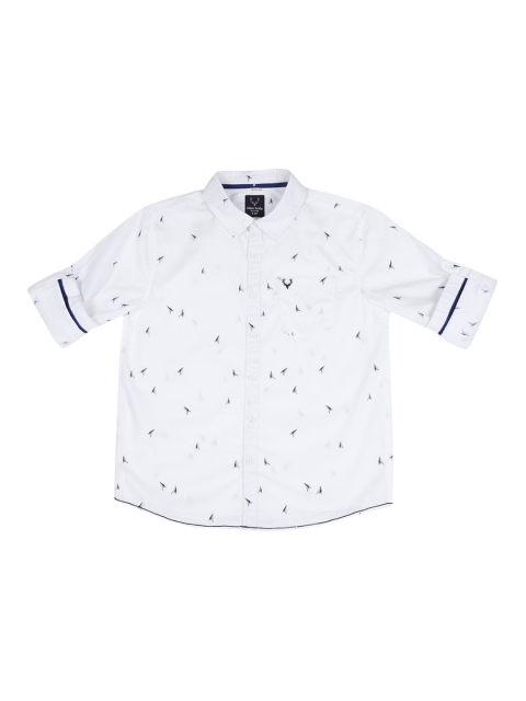 

Allen Solly Junior Boys White Regular Fit Printed Casual Shirt