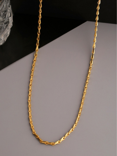 

Tistabene Men Gold-Toned Alloy Twisted Links Gold Plated Chain
