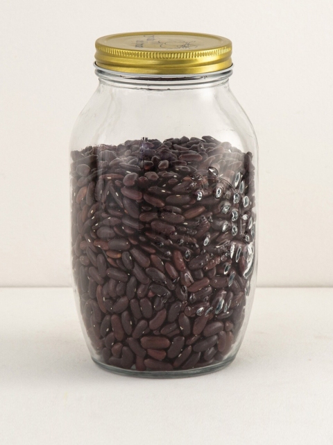 

Home Centre Transparent & Gold-Toned Solid Glass Jar With Metal Lid 1500 ml