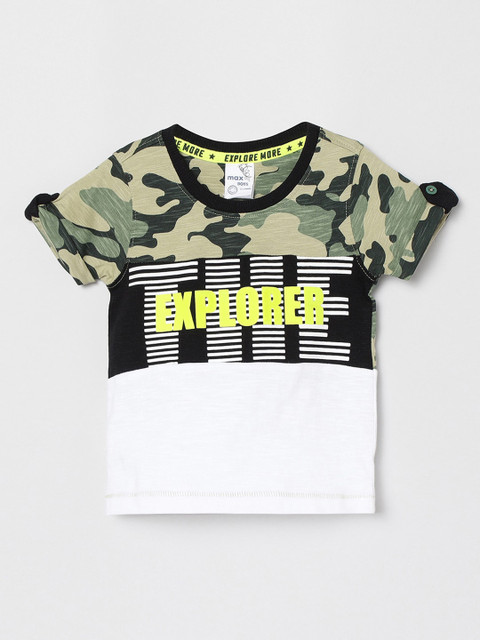 

max Boys Multi Printed Applique T-shirt