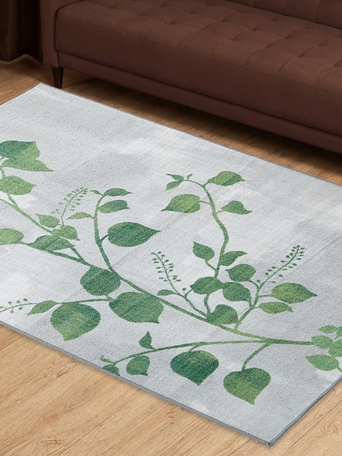 

Home Centre Grey & Green Leaf Printed Alice Portable Foldable Carpet