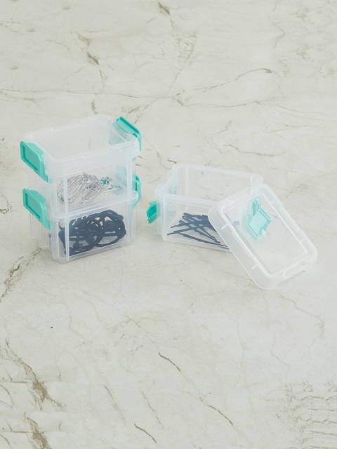 

Home Centre White Solid Regan Mallory Mini Stackable Latch Boxes- Set Of 3