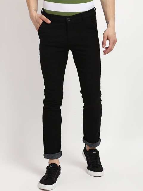 

V2 Value & Variety Men Black Regular Trousers