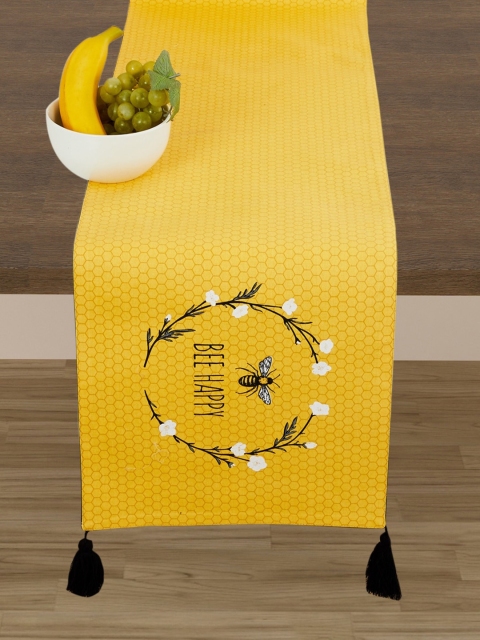 

Home Centre Yellow & Black Get The Look Honey Bee Printed Reversible Cotton Table Runner