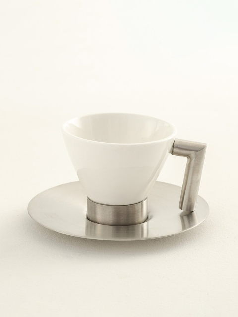 

Home Centre White Corsica Solid Cup and Saucer - 200 ml
