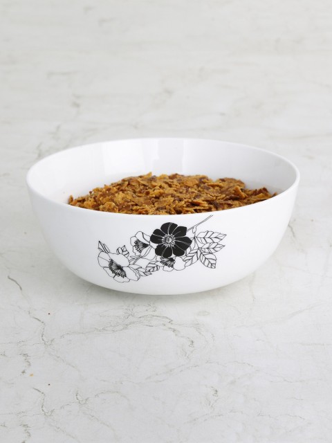 

Home Centre White & Black Lucas Clara Printed Serving Bowl