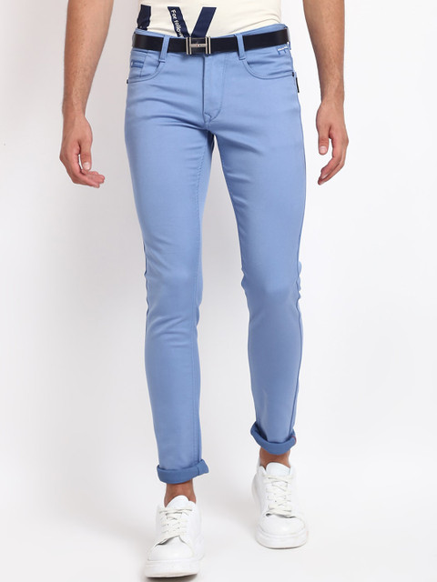 

V2 Value & Variety Men Blue Regular Cotton Trousers