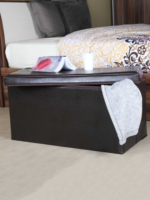 

Home Centre Brown Solid Sanderson Sit & Store Folding Ottoman