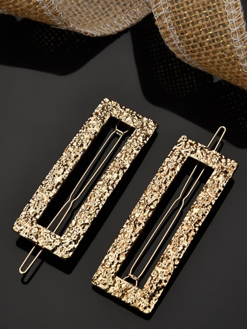 

ToniQ Women Set of 2 Gold-Toned Embellished Bobby Pins
