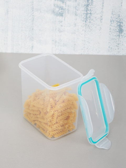 

Home Centre Transparent & Blue Solid BPA-Free Air-Tight & Leak Proof Container 1500 ml