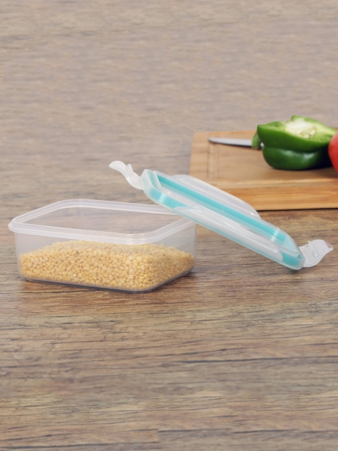 

Home Centre Transparent & Blue Solid Air-Tight Container 350 ml