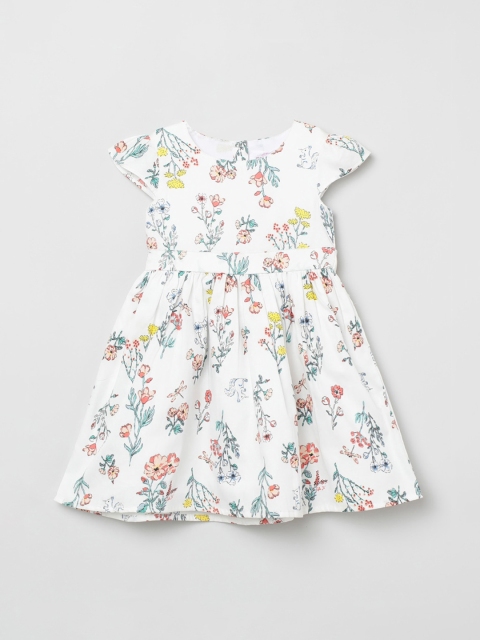 

max Cream Floral Printed Dress