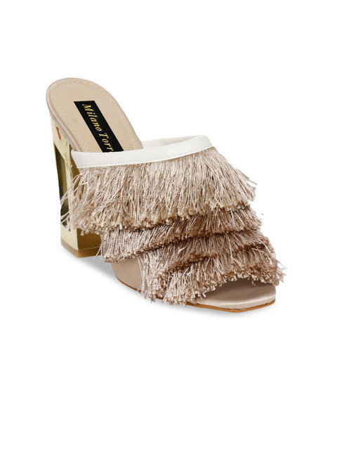 

Milano Torre Women Beige Solid Sandals