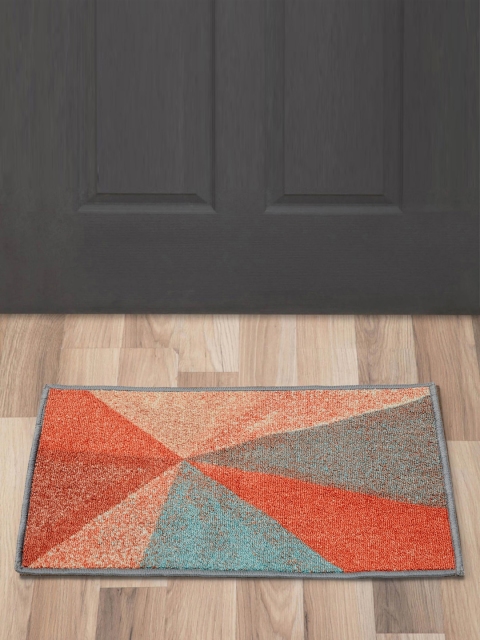 

Home Centre Teal Blue & Coral Radiance Printed Tufted Doormat