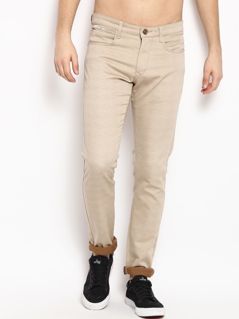 

V2 Value & Variety Men Beige Cotton Regular Trousers