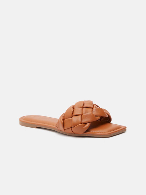 

shoexpress Women Tan Open Toe Flats with Bows