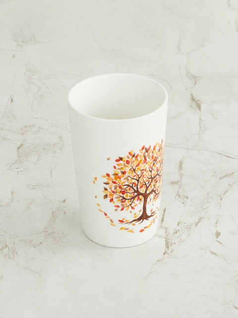 

Home Centre White & Brown Printed Ceramic Cup