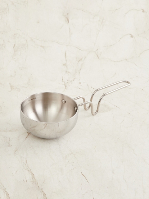 

Home Centre Silver-Toned Solid Stainless Steel Tadka Pan